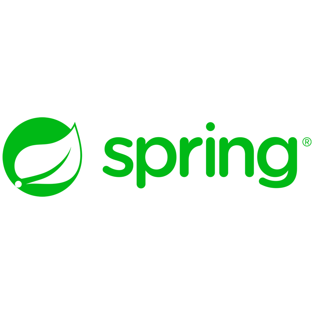 Spring Framework Logo: Ein grünes Blatt in einem Kreis mit dem Wort 