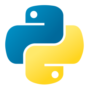 Das Logo besteht aus einem gelben Schlangenkörper, der sich um einen blauen Kreis windet. Der Kreis enthält den weißen Buchstaben 